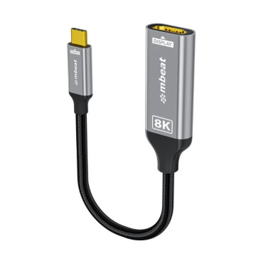 MBEAT MB-XAD-8KCHD Tough Link 8K USB-C to HDMI Adapter - Space Grey Up to 48Gbps (HDMI 2.1) Up to 8K (7680 x 4320) @60Hz - Image 1