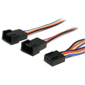 StarTech FAN4SPLIT12 12IN 4 PIN FAN POWER SPLITTER CABLE - F/M - Image 1