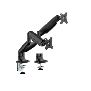 Brateck LDT82-C024-BK Dual Screen Heavy-Duty Gas Spring Monitory Arm with For most 17'~35' Monitors, Matte Black - Image 1