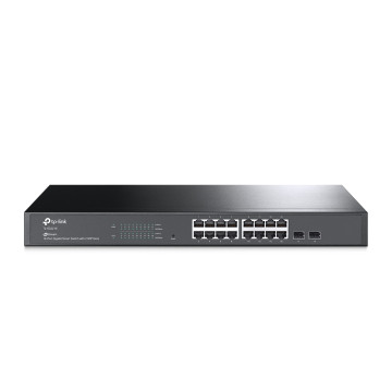 TP-LINK SG2218 JetStream 16-Port Gigabit Smart Switch with 2 SFP Slots, Support Omada SDN, L2/L3/L4 QoS, Static Routing, Rack Mountable - Image 1