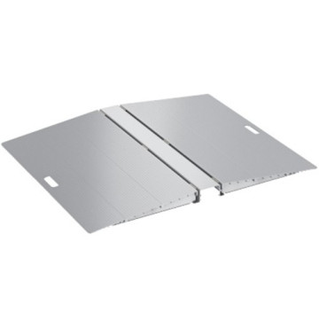 Brateck RMP01-1 Two-Sided Aluminum Wheelchair Threshold Ramp, Silver Color, 1114x920x60mm, Weight Capacity 300kg - Image 1