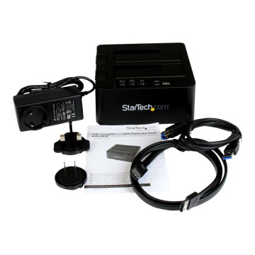 StarTech SDOCK2U33RE USB 3.0 (6GBPS) HDD DUPLICATOR DOCK - 2.5" & 3.5" SATA SSD/HDDS, 2YR - Image 1