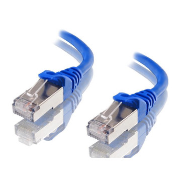Astrotek AT-RJ45BLUF6A-15M CAT6A Shielded Ethernet Cable 15m Blue Color 10GbE RJ45 Network LAN Patch Lead S/FTP LSZH Cord 26AWG - Image 1