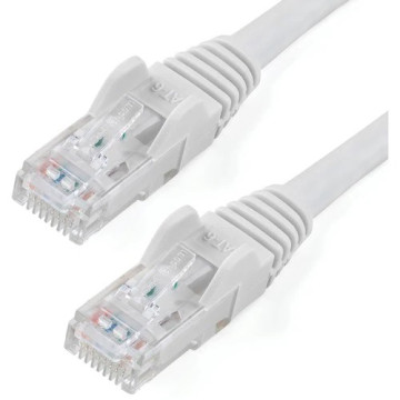 StarTech N6PATC10MWH 10m CAT6 Ethernet Cable - White Snagless Gigabit - 100W PoE UTP 250Mhz Category 6 Patch Cord UL Certified Wiring/TIA - 10m White CAT6 Ethernet cable delivers Multi Gigabit 1/2.5/5Gbps & 10Gbps up to 160ft - 250Mhz - 24 AWG s - Image 1