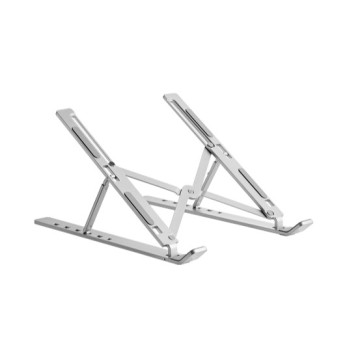 Brateck LPS03-3-03 Portable 6-Level Adjustable Aluminum Laptop Riser For most 11'-15' laptops, tablets and more (Silver) - Image 1