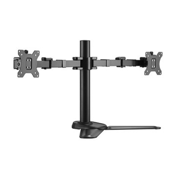 Brateck LDT33-T024 Dual Free Standing Monitors Affordable Steel Articulating Monitor Stand Fit Most 17'-32' Monitors Up to 9kg per screen VESA 75x75/100x100 - Image 1