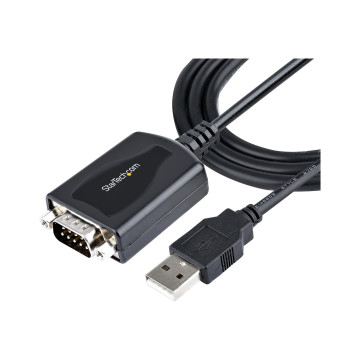 StarTech 1P3FPC-USB-SERIAL 3FT (1M) USB TO SERIAL CABLE WITH COM PORT RETENTION, DB9 MALE RS232 TO USB C - Image 1