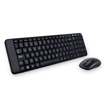Logitech 920-003235 MK220 Wireless Keyboard & Mouse Combo Much smaller design, same keys 2.4 GHz 128-bit AES encryption Fewer battery hassles - Image 1