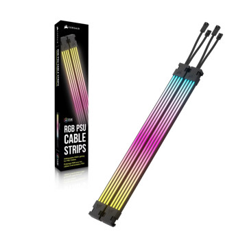 Corsair CP-8920282 ARGB PSU Cable Strips: 2x230mm, 100 ARGB LEDs/strip, 5V ARGB/iCUE - Image 1