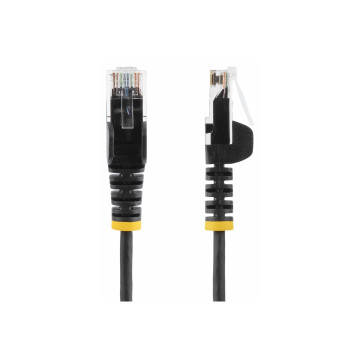 StarTech N6PAT100CMBKS 1M CAT6 CABLE, RJ45 PATCH CORD, SNAGLESS, SLIM, LSZH, BLACK, LTW - Image 1