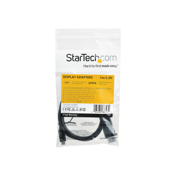StarTech CDP2DP141MBD USB-C TO DP 1.4 BI DIRECTIONAL ADAPTER CABLE 1M - Image 1