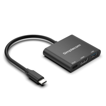 Simplecom DA320 USB-C 3-In-1 Adapter USB 3.2 Gen 1 5Gbps PD HDMI 2.0 4K@60Hz - Image 1