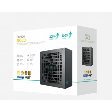 DEEPCOOL R-PQ750G-FD1B-JGAU-V1 PQ750G 750W Gamer Storm 80+ Gold/Cybenetics Fully Modular ATX Power Supply 120mm Fan, Japanese Capacitors, DC to DC, ATX12V V3.1, - Image 1