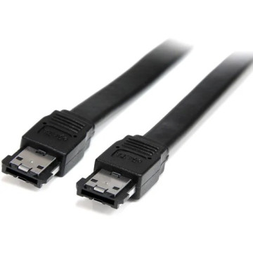 StarTech ESATA6 Shielded External eSATA Cable - Cable for Notebook, Storage Device, Desktop Computer - First End: 1 x 7-pin eSATA - Male - Second End: 1 x 7-pin eSATA - Male - 6 Gbit/s - Shielding - Black - Image 1