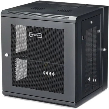 StarTech RK12WALHM 4-Post 12U Wall Mount Network Cabinet, 19" Hinged Wall-Mounted Server Rack for IT Equipment, Flexible Lockable Rack Enclosure - Wall-Mount Server Rack for rackmount equipment - Flexible data rack features a hinged design w/eas - Image 1