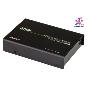 Aten VE812R-AT-U HDMI HDBaseT Receiver, supports up to 4096 x 2160 @ 30 Hz (4:4:4) @ 70m (Cat 5e/6) and 100m (Cat 6A) - Image 1