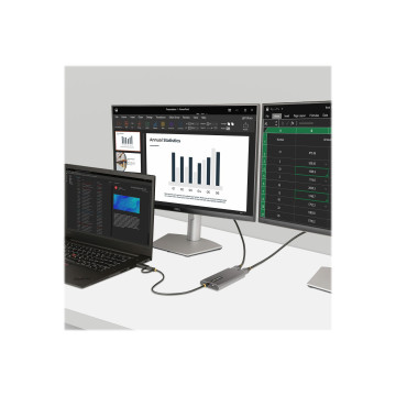 StarTech 109B-USBC-HDMI USB-C TO DUAL-HDMI ADAPTER - USB-C OR A TO 2X HDMI - 4K 60HZ - 100W POWER DEL - Image 1