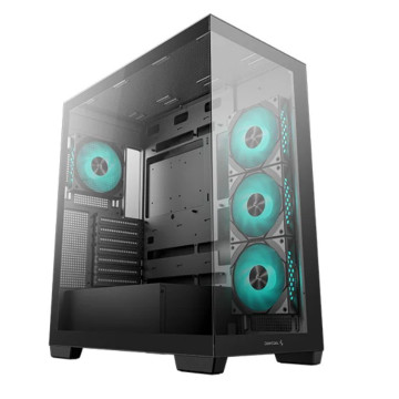 DEEPCOOL R-CG580-BKADA4-G-1 CG580 4F Panoramic ATX Mid-Tower Case, 4 x Pre Installed Fans Single Chamber, Support Up to 2x 360mm Radiators, Front 2x USB3.0 - Image 1