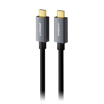 MBEAT MB-XCB-UC4 Tough Link 1m USB 4.0 USB-C Cable - Space Grey Video Resolution: Maximum 8K/60Hz Package Weight: 85g USB-C 4.0 Product Weight: 60g - Image 1