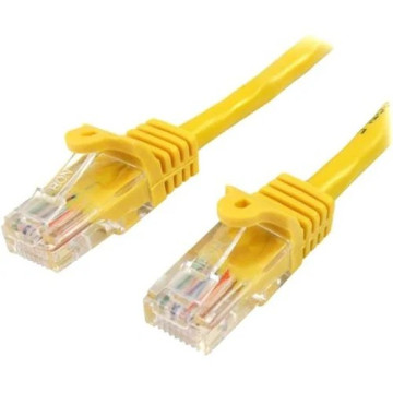 StarTech 45PAT5MYL CAT5E ETHERNET PATCH CABLE WITH SNAGLESS RJ45 CONNECTORS - 5 M, YELLOW - Image 1