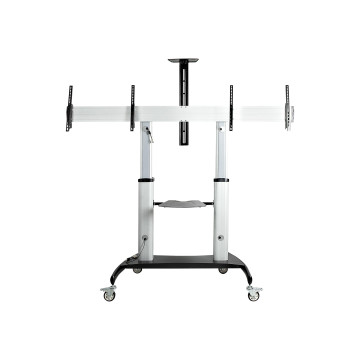 StarTech STNDMTVDUO DUAL TV CART FOR 37-60IN VESA TVS UP TO 110LB/50KG EACH - HEIGHT ADJUSTABLE TV MO - Image 1