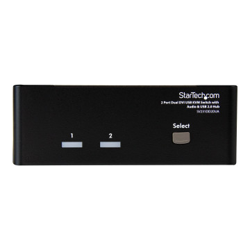 StarTech SV231DD2DUA 2 PORT DUAL DVI USB KVM SWITCH W/ AUDIO & USB HUB 3YR - Image 1