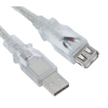 Astrotek AT-USB2-AA-3M USB 2.0 Extension Cable 3m - Type A Male to Type A Female Transparent Colour RoHS - Image 1