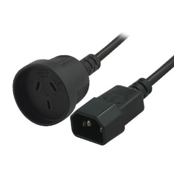 8ware RC-3083 Power Extension Cable 15cm 3-Pin AU to IEC C14 Female to Male for UPS replaces CBC- H40UPSIEC150MM - Image 1