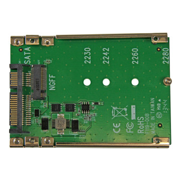 StarTech SAT32M225 M.2 SSD TO 2.5" SATA ADAPTER CONVERTER, 7MM OR LARGER 2.5" SATA BAY, 2YR - Image 1