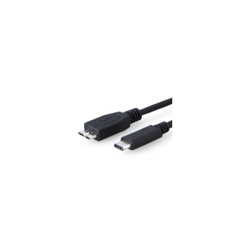 8ware UC-3001UBC USB-C to Micro USB Cable 1m Type C to Type B Male to Male Black 10Gbps - Image 1
