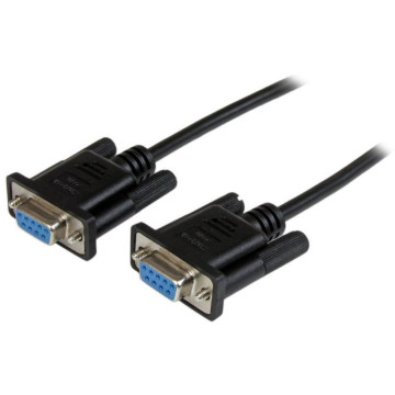 Astrotek AT-DB9NULL-FF-3 3m Serial RS232 Null Modem Cable - DB9 Female to Female 9 pin Wired Crossover for Data Transfer btw 2 DTE devices Computer Terminal Printer - Image 1