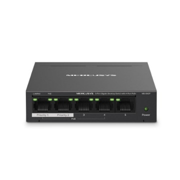 TP-LINK MS105GP 5-Port Gigabit Desktop Switch with 4-Port PoE+ PORT: 4× Gigabit PoE+ Ports, 1× Gigabit Non-PoE Port SPEC: Compatible with 802.3af/at PDs, 65 W - Image 1