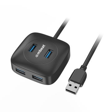 MBEAT MB-U3H-01K 4-Port USB 3.0 Hub - High Speed Data Transfer speed: Up to 5Gbps Compatible with USB 2.0/3.0 devices Product Weight: 95g - Image 1