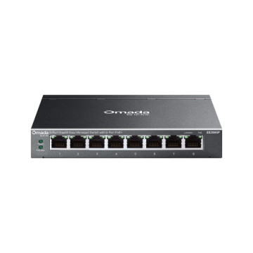 TP-LINK ES208GP OMADA 8-PORT EASY MANAGED GIGABIT DESKTOP SWITCH, POE+(8), 64W, 5YR - Image 1