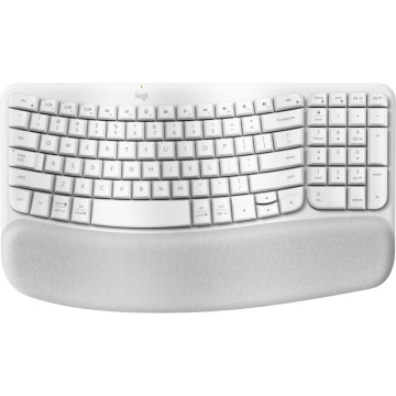 Logitech 920-012282 Ergo Series Wave Keys Wireless Ergonomic Keyboard (Off-white) - Image 1