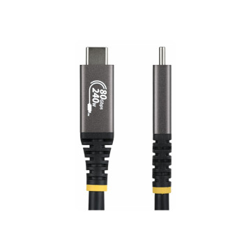 StarTech CC150CM80GUSB4CABLE 1.5M (5FT) USB4 CABLE, USB-IF CERTIFIED USB-C CORD, 80GBPS, LTW - Image 1