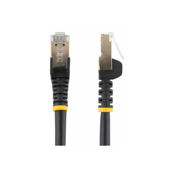 StarTech 6ASPAT50CMBK 0.50 M CAT6A ETHERNET CABLE 10GbE STP SNAGLESS 100W POE BLACK LTW - Image 1