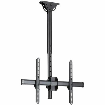 StarTech FPCEILPTBSP TV Ceiling Mount, Full-Motion Hanging Single Screen Vesa Mount for 32"-75" TVs / Displays - Height Adjustable Telescopic Pole - Full motion single TV ceiling mount for VESA displays up to 75" - Adjust. telescopic pole, 1.8'  - Image 1