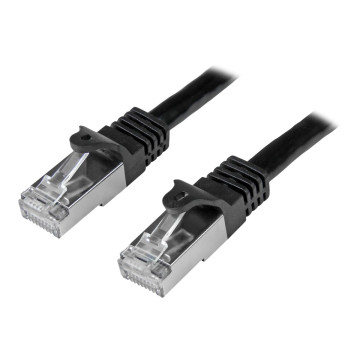 StarTech N6SPAT2MBK 2M BLACK CAT6 SHIELDED GIGABIT NETWORK CABLE - Image 1