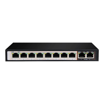 D-Link DGS-F1010P-E 10P GIGABIT POE SWITCH WITH 8 LONG REACH POE PORTS (96W) AND 2 UPLINK PORTS - Image 1