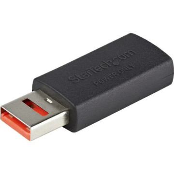 StarTech USBSCHAAMF USB-A SECURE CHARGINGDATA BLOCKER ADAPTER MALE/ FEMALE ADAPTER LTW - Image 1