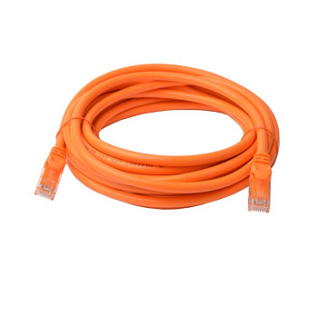 8ware PL6A-5ORG CAT6A Cable 5m - Orange Color RJ45 Ethernet Network LAN UTP Patch Cord Snagless - Image 1
