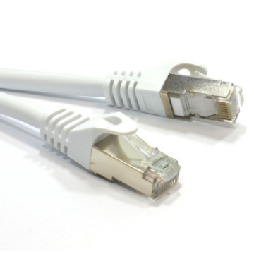 Astrotek AT-RJ45GRF6A-1M CAT6A Shielded Cable 1m Grey/White Color 10GbE RJ45 Ethernet Network LAN S/FTP LSZH Cord 26AWG PVC Jacket - Image 1