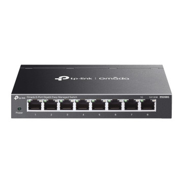 TP-LINK ES208G Omada 8-Port Gigabit Easy Managed Switch, Flow Control, Loopback Detection, Port Isolation, Port Mirroring, LAG, VLAN, IGMP Snooping, Q - Image 1