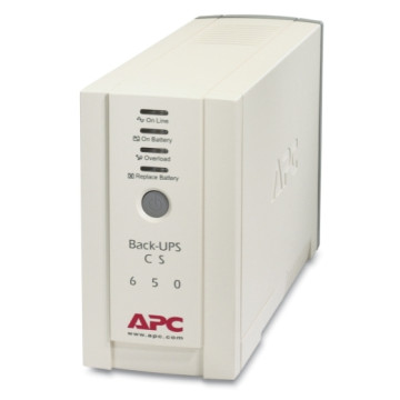 APC BK650-AS Back-UPS 650VA/400W Standby UPS, Tower, 230V/10A Input, 4x IEC C13 Outlets, Lead Acid Battery, User Replaceable Battery - Image 1