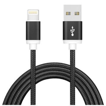 Astrotek AT-USBLIGHTNINGB-2M 2m USB Lightning Data Sync Charger Black Cable for iPhone X 9 8 7S 7 Plus 6S 6 Plus 5 5S iPad Air Mini iPod - Image 1