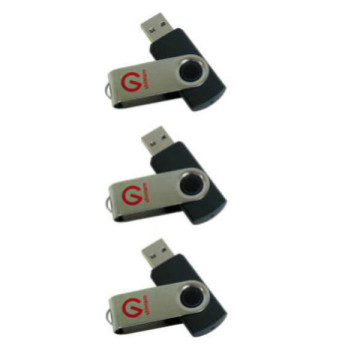 SHINTARO SH-R8GB-3PK 8GB USB 2.0 Rotating Pocket Disk - 3 Pack - Image 1