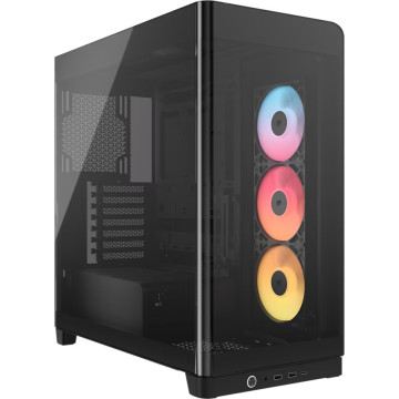 Corsair CC-9011314-WW FRAME 4500X RS-R ARGB Panoramic Glass Mid-Tower PC Case - Black, 478x499x246mm, E-ATX, 460mm GPU, 185mm CPU, USB-C, ARGB, 360mm rad, 11.58kg - Image 1