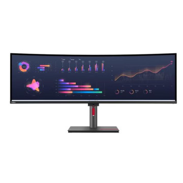 Lenovo 63DBRAR1AU ThinkVision P49W-30 49' Dual QHD Curve Monitor IPS 5120x1440 32:9 Height Adjustable Tilt Swivel DP HDMI TBT4 USB-C Hub USB-B LAN Audio VESA 3yr - Image 1