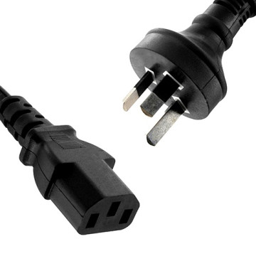 8ware RC-3078AU AU Power Cable 2m - Male Wall 240v PC to Female Power Socket 3pin to IEC 320-C13 for Notebook/AC Adapter replaces CBAT-IEC-2M - Image 1
